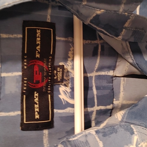 Phat Farm Large Dress Shirt Blue - Picture 5 of 6